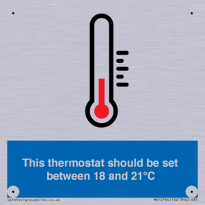 This thermostat should be set between 18 and 21°C